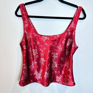 Victoria's Secret Stunning Red Floral‎ Satin Camisole